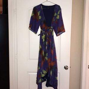 Floral print wrap dress - runs small!